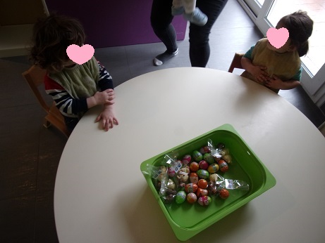 La récolte des enfants présents à la crèche